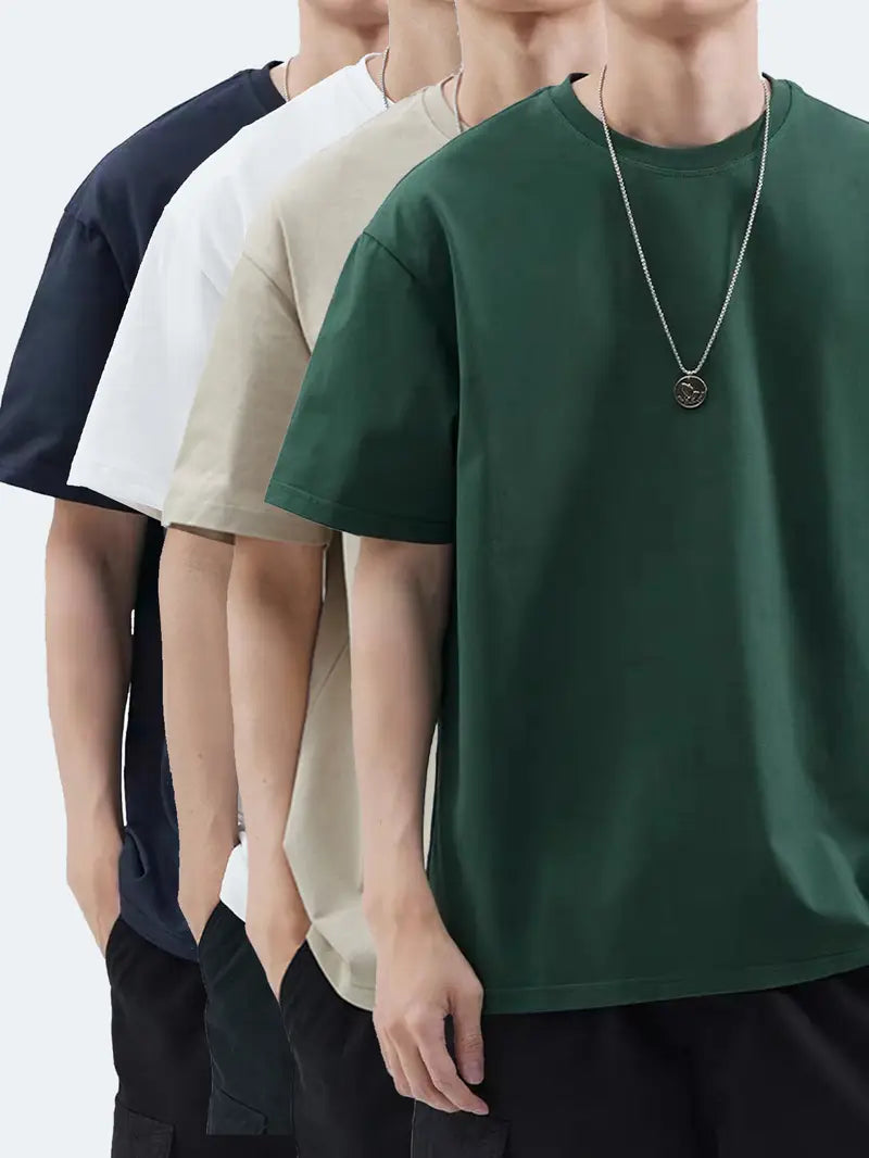 4pcs Premium Cotton T-Shirts Assorted