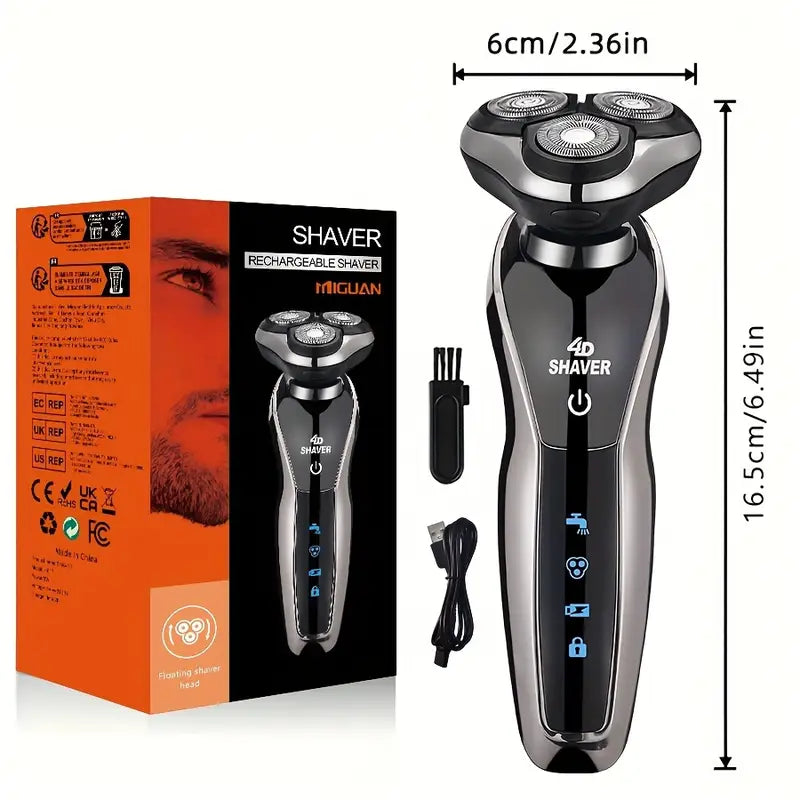 3-in-1 Electric Shaver, Rotary Shaver, Sideburns Trimmer