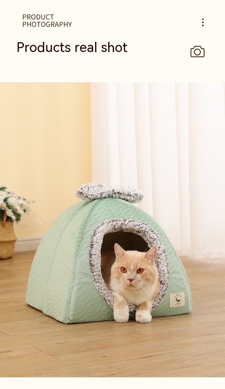 Self-heating Thermal Pet Bed Closed