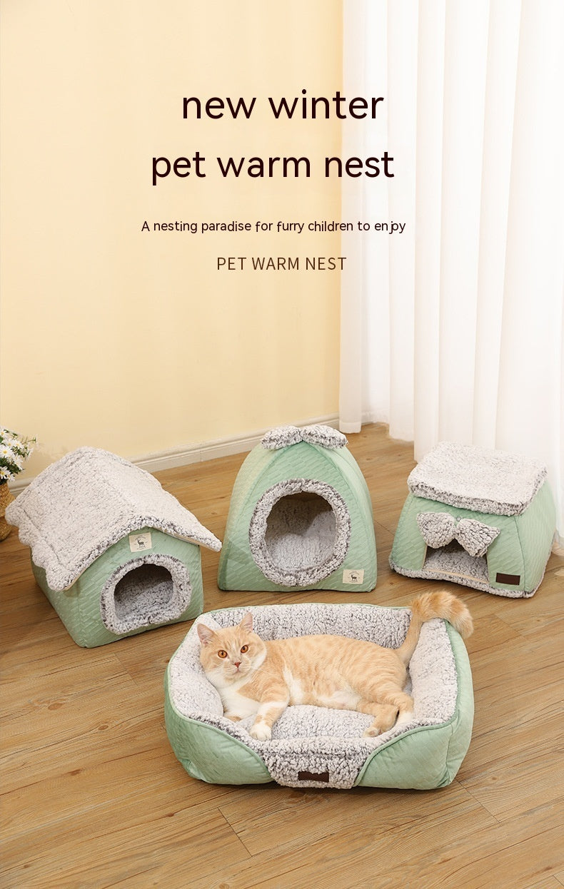 Self-heating Thermal Pet Bed Closed