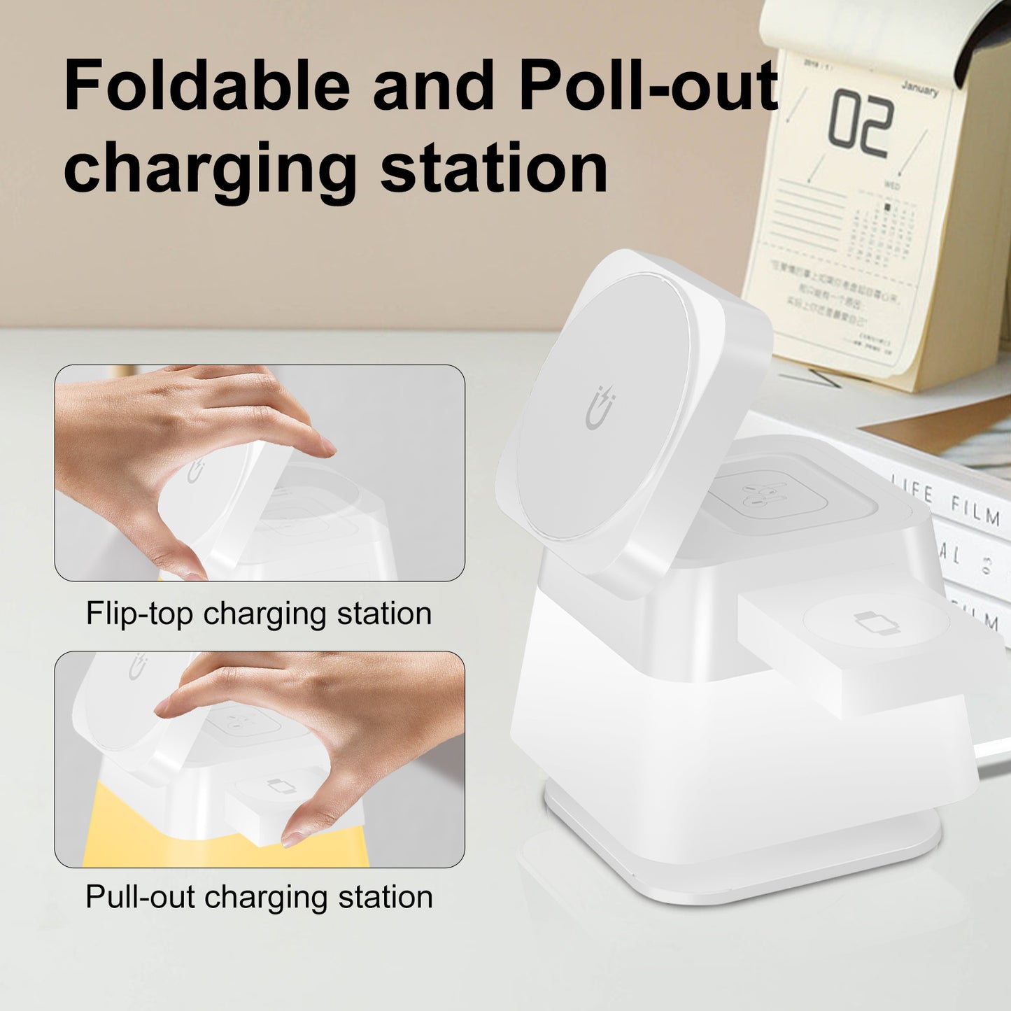 4 In 1 Rotatable Colorful Lighting Wireless