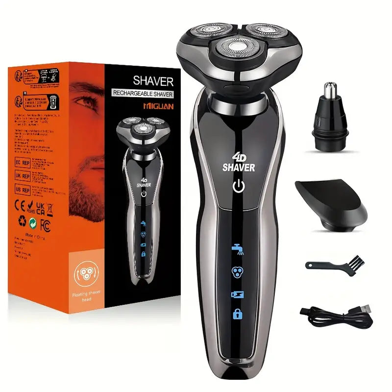 3-in-1 Electric Shaver, Rotary Shaver, Sideburns Trimmer