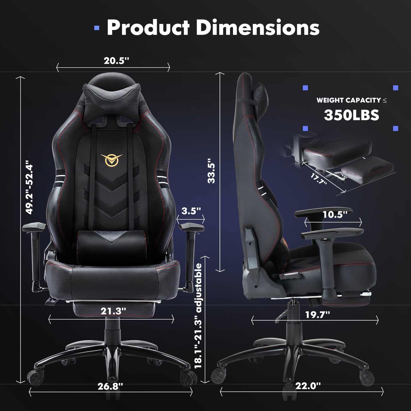 Tall Gaming Chair 350lbs