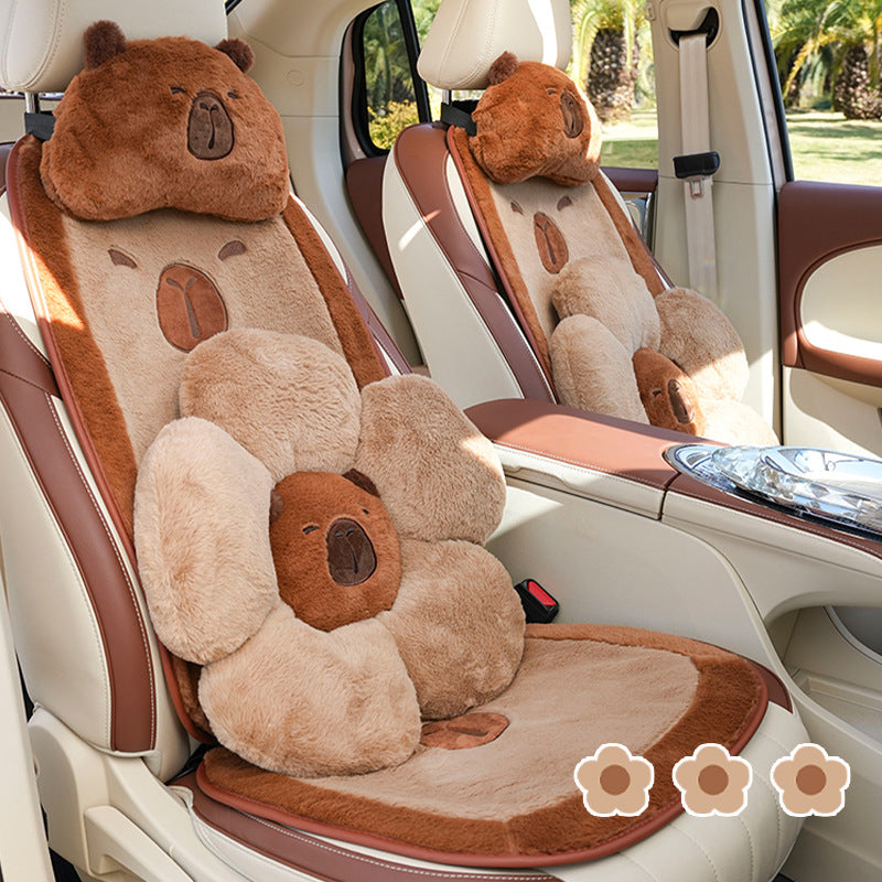 Four Seasons Universal Plush Automotive Headrest Lumbar Support Pillow