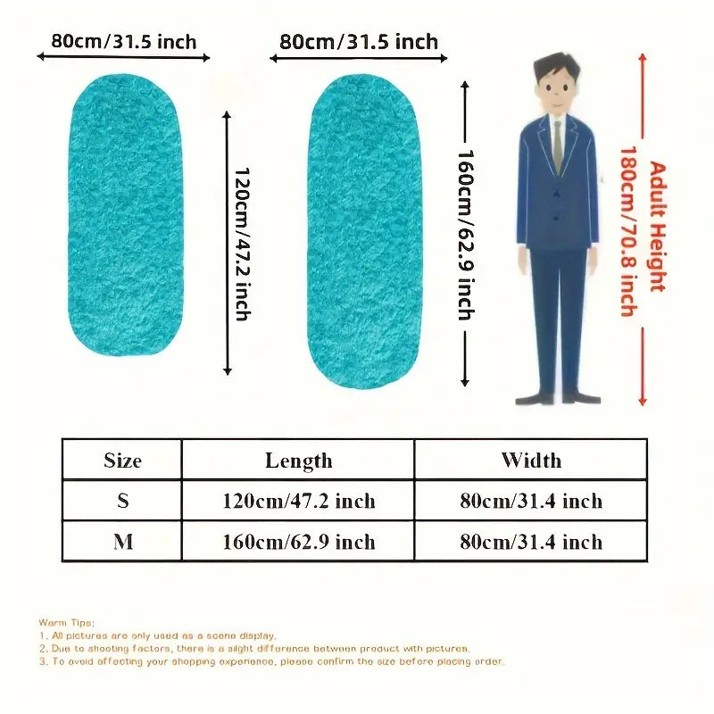 Plush Oval Area Rug for Bedroom and Living Room