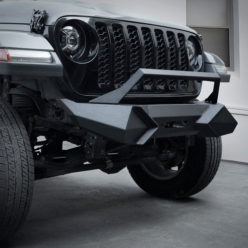 X Style Front Bumper With Winch Plate Compatible With Wrangler JK 2007-2018 JL 2018