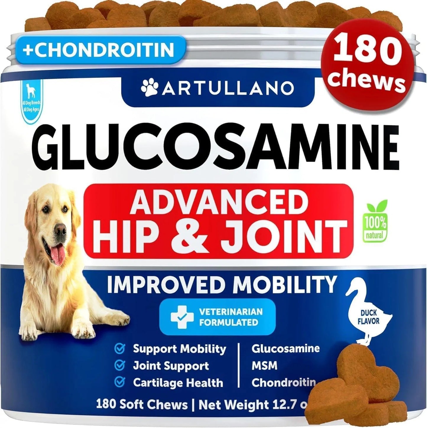 Glucosamine For Dogs Hip And Joint Supplement For Dogs With Arthritis