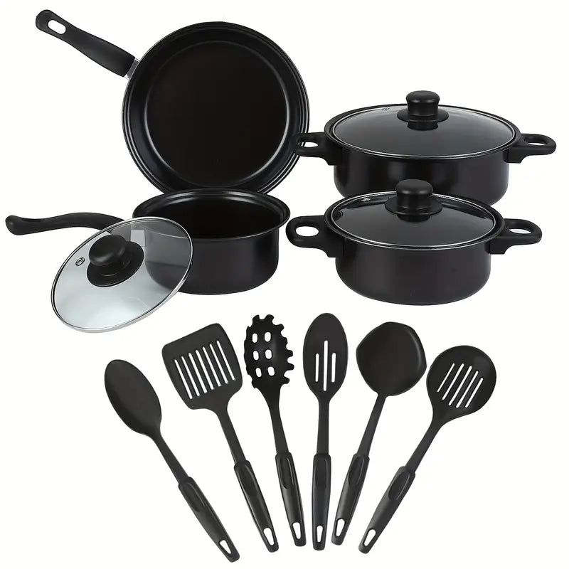 Cookware Set - Pans for Outdoor Sets Kitchen Utensils Essentials