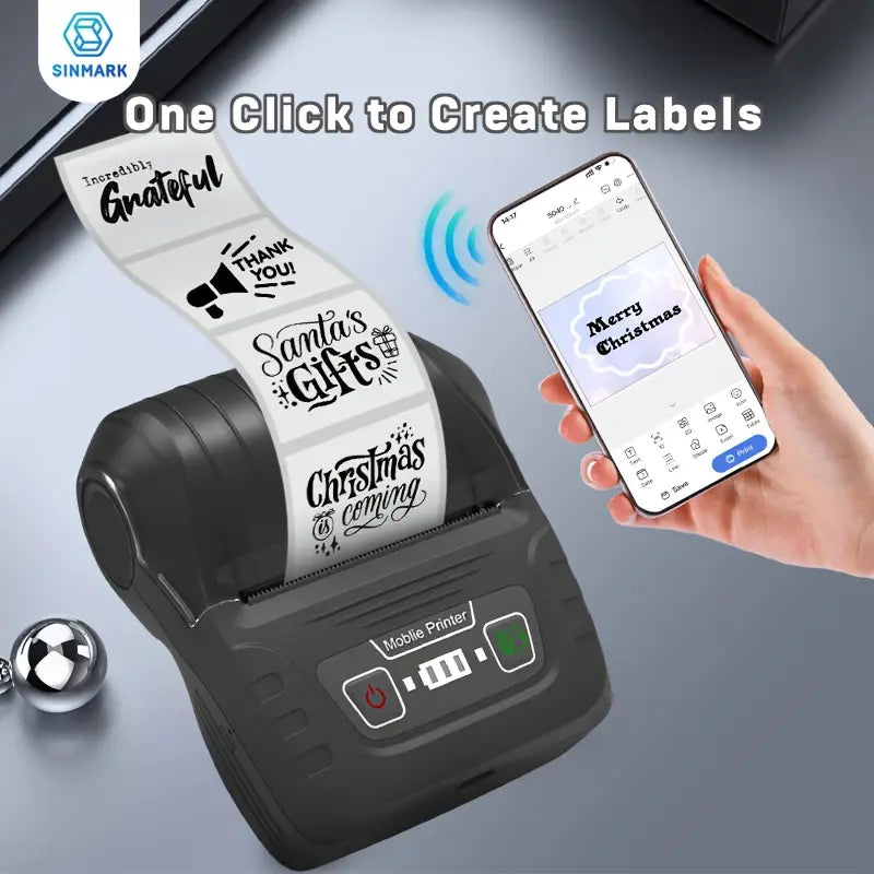 1pc SINMARK SK58 Label Maker Portable Label Printer for Small Business