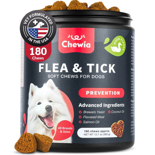 Dog Flea & Tick Control Soft Treats Immune Support Supplement