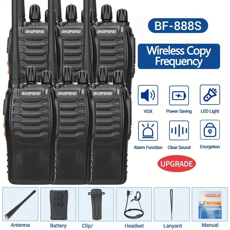 2/4/6/8pcs Walkie Talkie