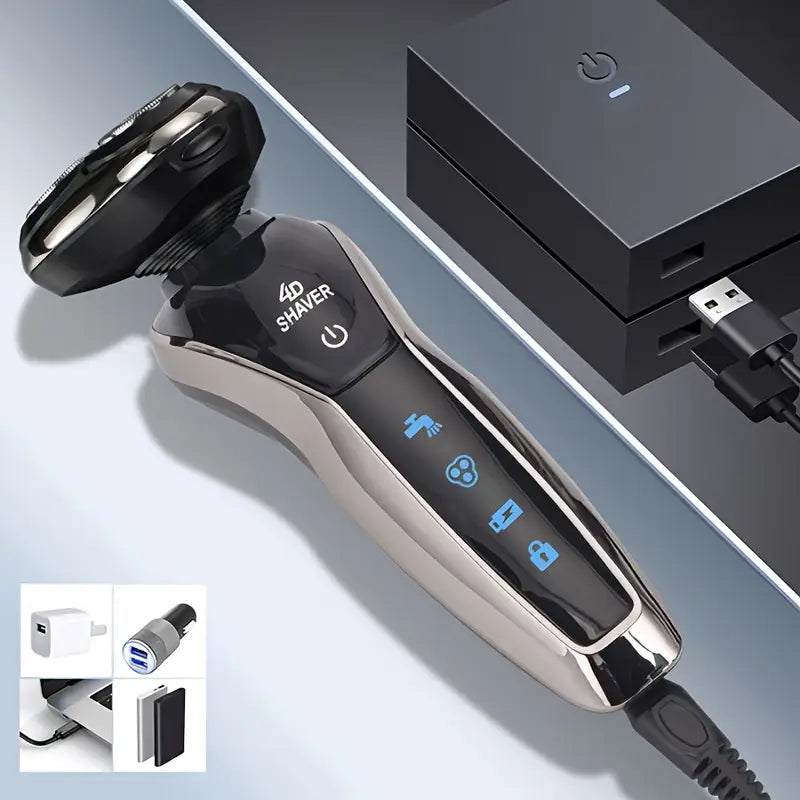 3-in-1 Electric Shaver, Rotary Shaver, Sideburns Trimmer