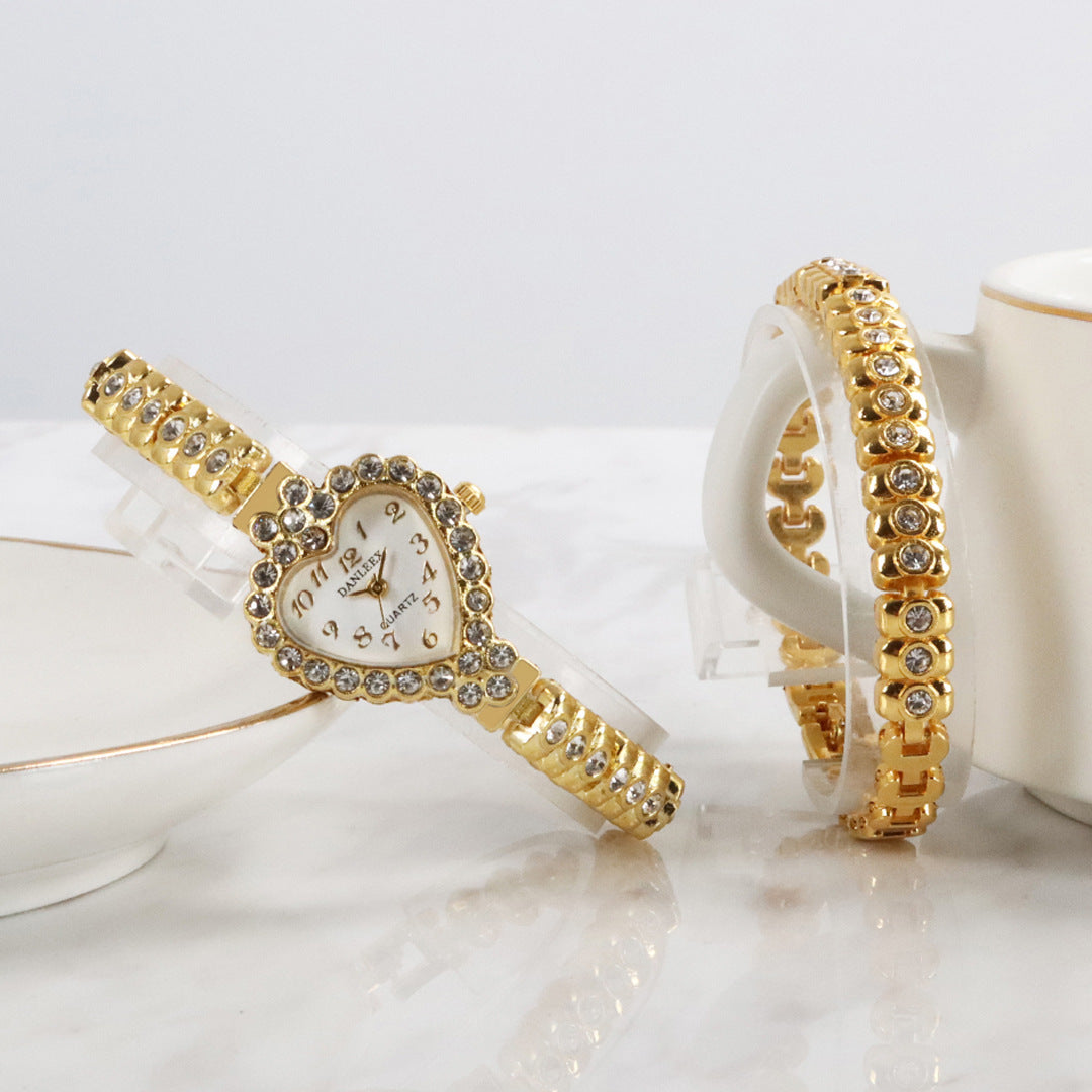 Watch Heart-shaped Rhinestone