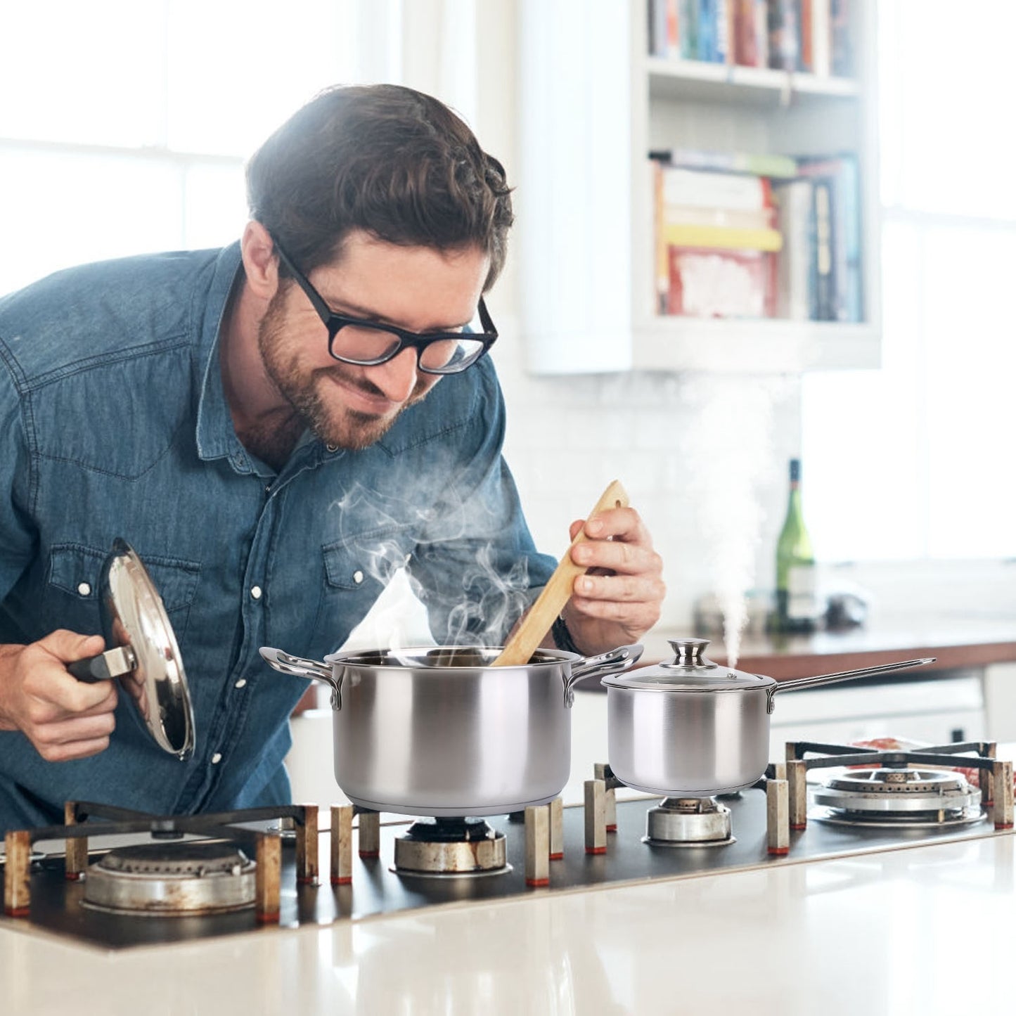 4Pcs Stainless Steel Cookware set