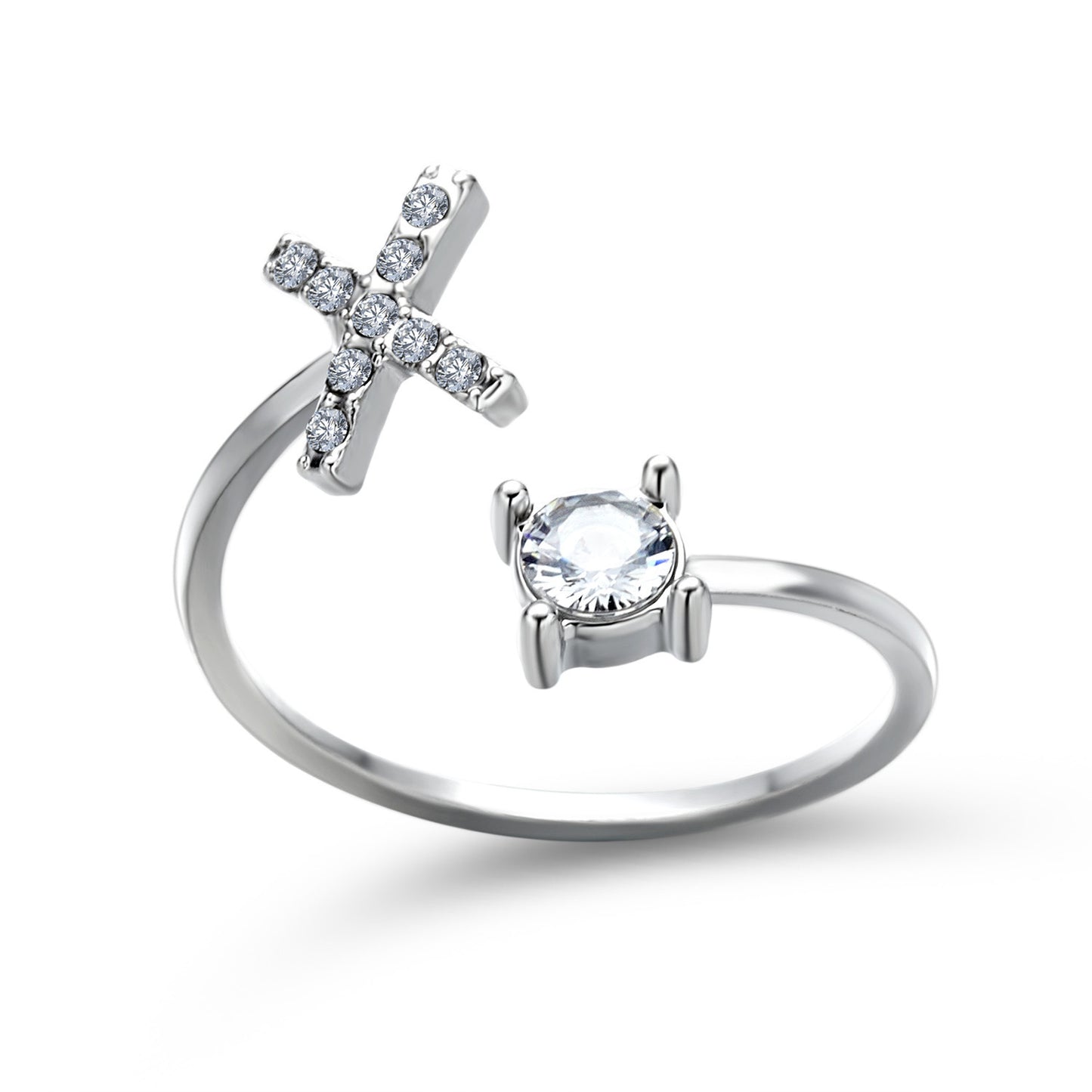 Design Adjustable 26 Initial Letter Ring Fashion Jewelry