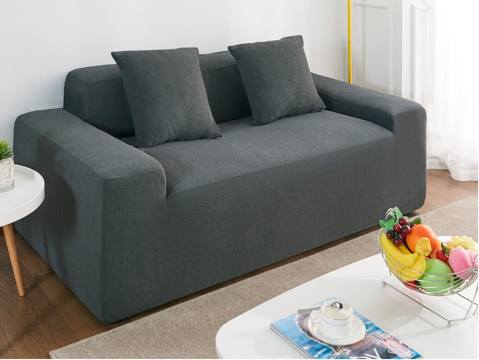 Waterproof Polar Fleece Solid Color Bomb Cover Sofa Slipcover