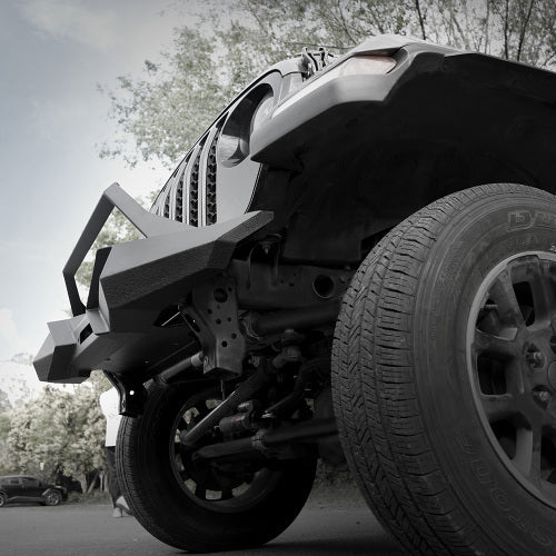 X Style Front Bumper With Winch Plate Compatible With Wrangler JK 2007-2018 JL 2018