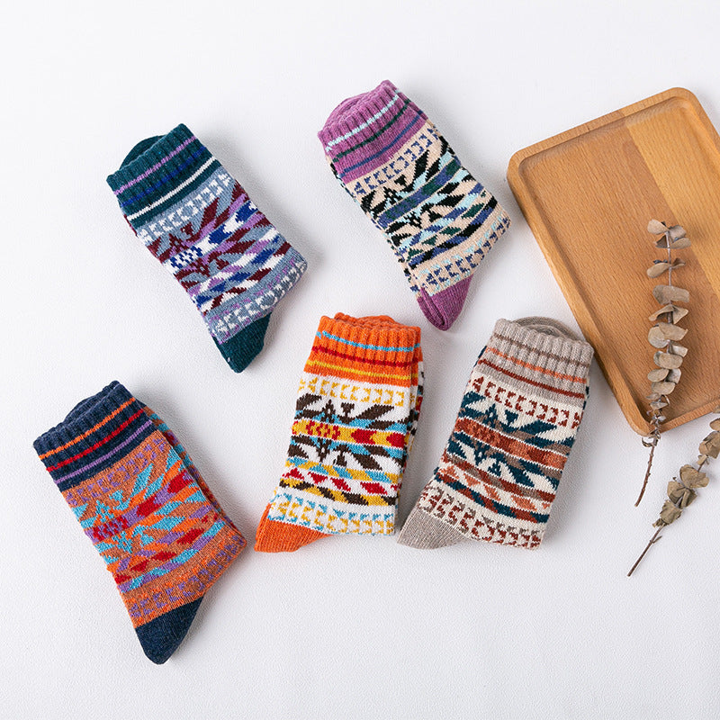 Winter Thick Thick Line Ladies Rabbit Wool Socks