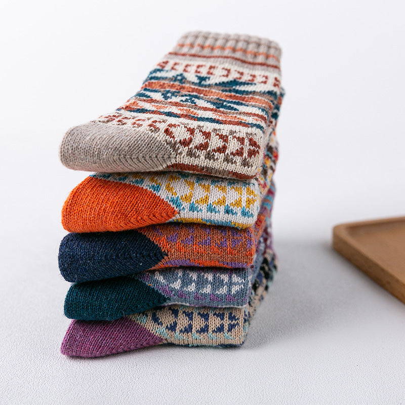 Winter Thick Thick Line Ladies Rabbit Wool Socks