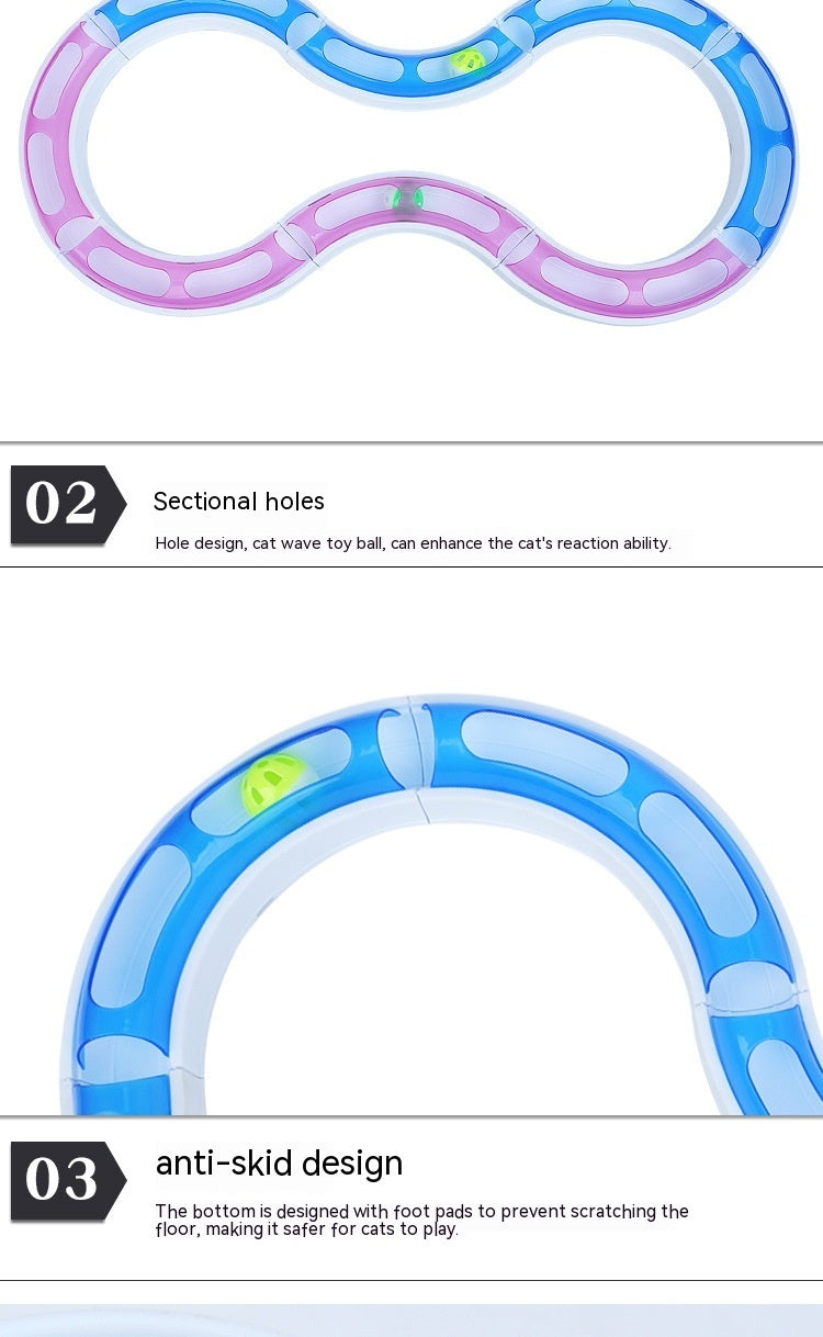 Pet Suit Track Ball DIY Track Amusement Plate Combined Cat Toy
