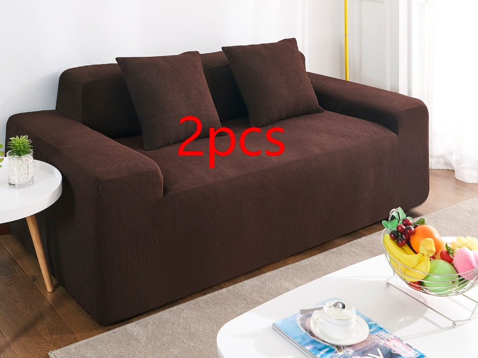 Waterproof Polar Fleece Solid Color Bomb Cover Sofa Slipcover