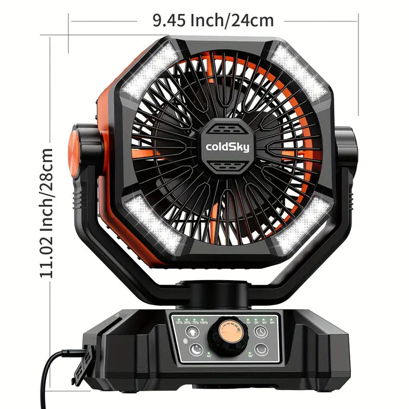 20000mAh Battery Powered Camping Fan