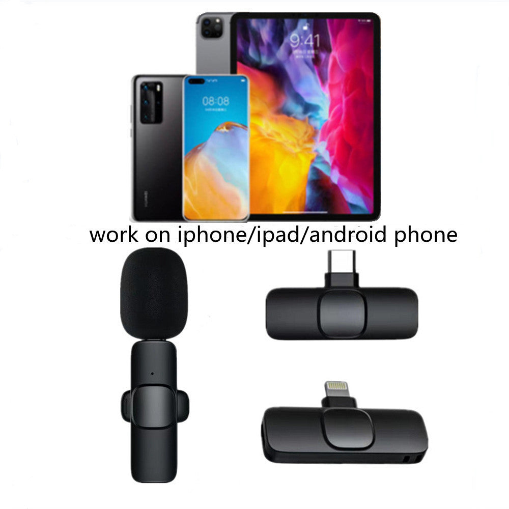 Wireless Lavalier Microphone Portable Audio Video