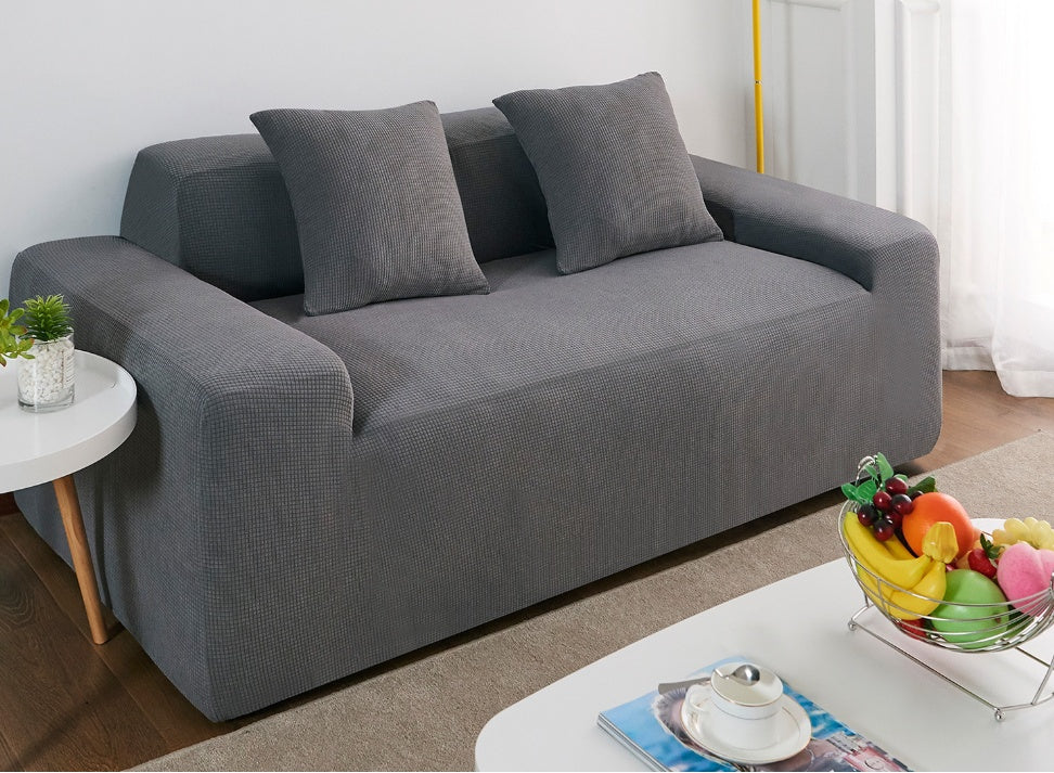 Waterproof Polar Fleece Solid Color Bomb Cover Sofa Slipcover