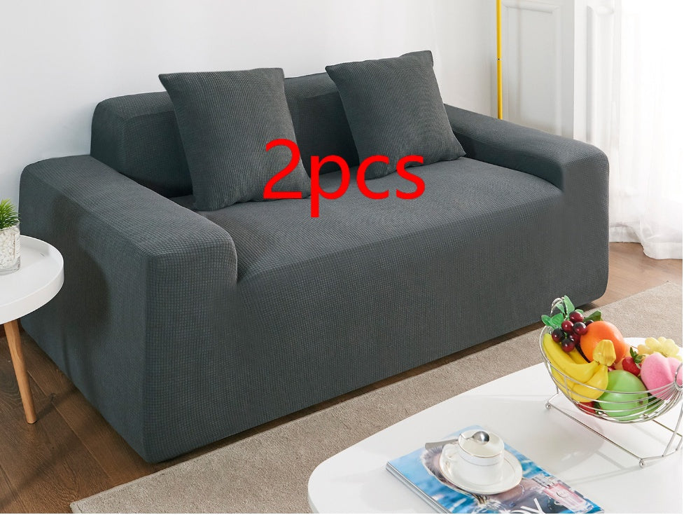 Waterproof Polar Fleece Solid Color Bomb Cover Sofa Slipcover