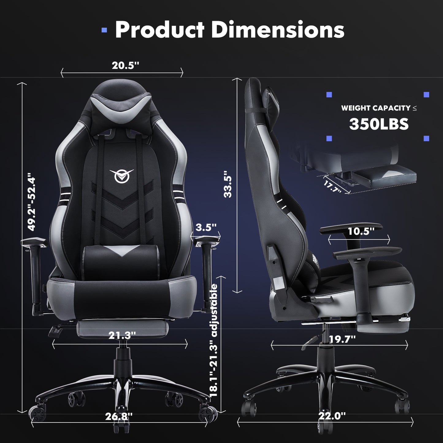 Tall Gaming Chair 350lbs
