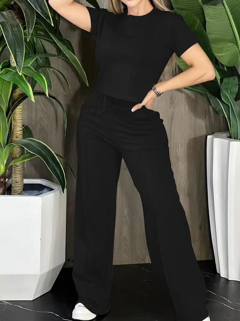Casual Comfortable Polyester Women's Stylish Brown Pantsuit