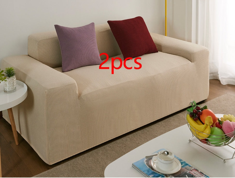Waterproof Polar Fleece Solid Color Bomb Cover Sofa Slipcover