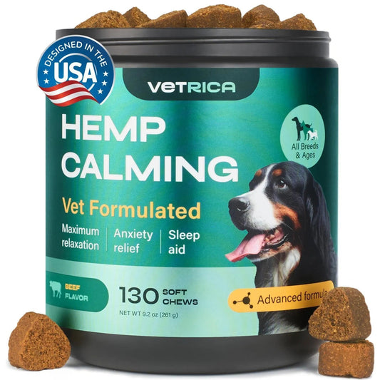 Calming Chews For Dogs Anxiety Relief 130 Chews Hemp Calming Chews For Dogs