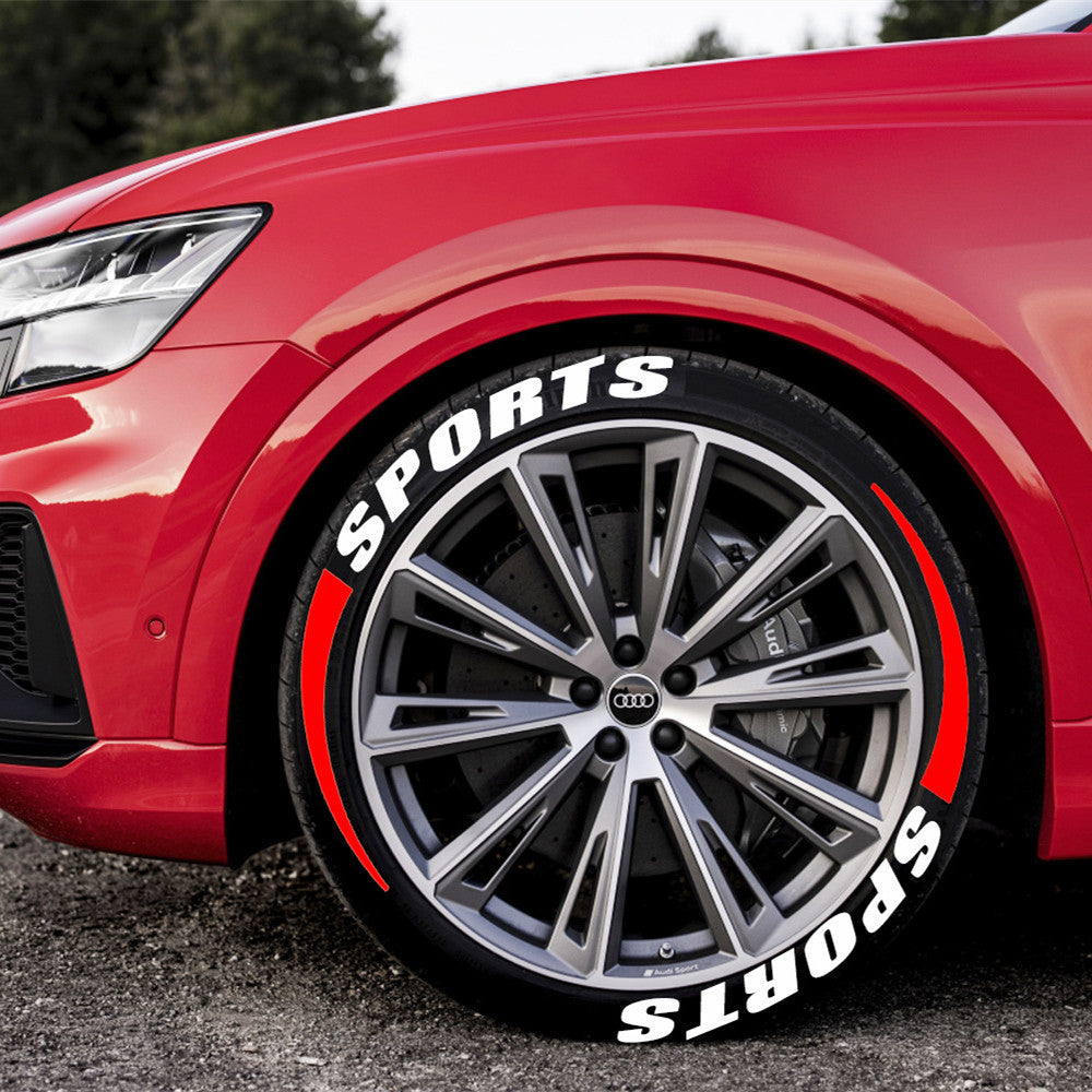 SPORTS Car Motorcycle Tire Letter Sticker
