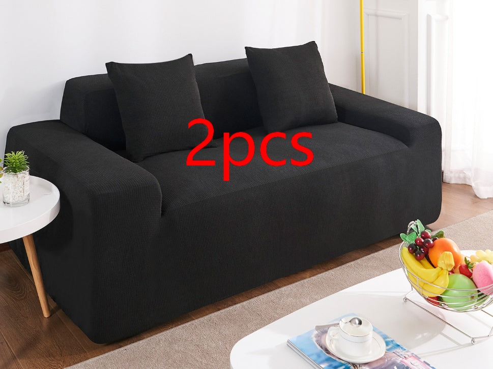 Waterproof Polar Fleece Solid Color Bomb Cover Sofa Slipcover
