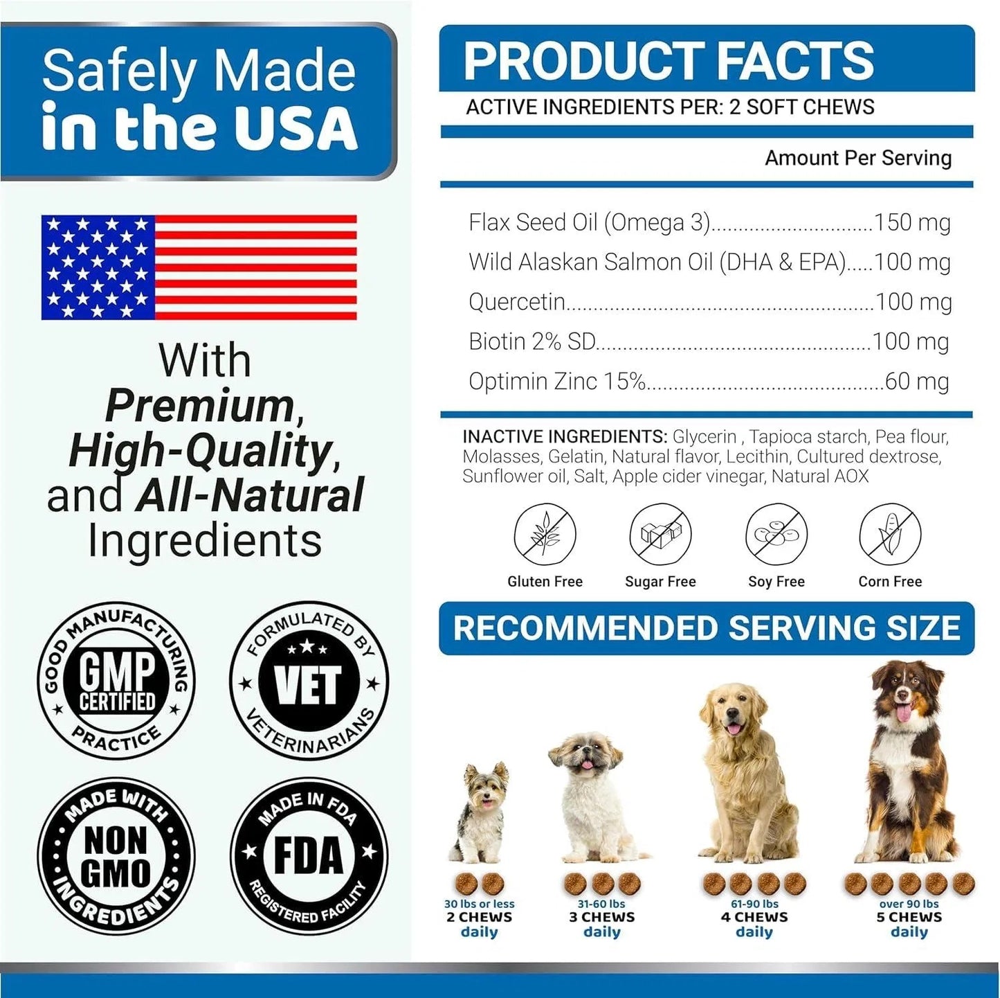 2 Pack Omega 3 Fish Oil For Dogs Skin And Coat Supplement Dry & Itchy Skin Relief