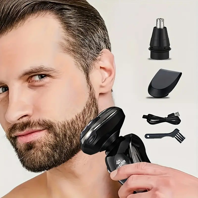 3-in-1 Electric Shaver, Rotary Shaver, Sideburns Trimmer