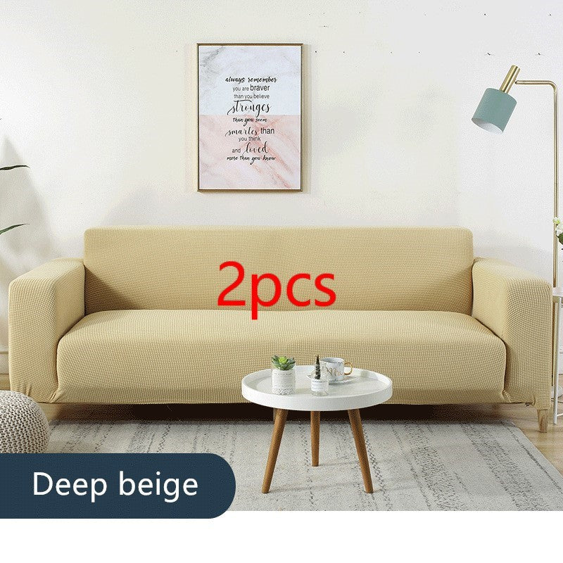 Waterproof Polar Fleece Solid Color Bomb Cover Sofa Slipcover
