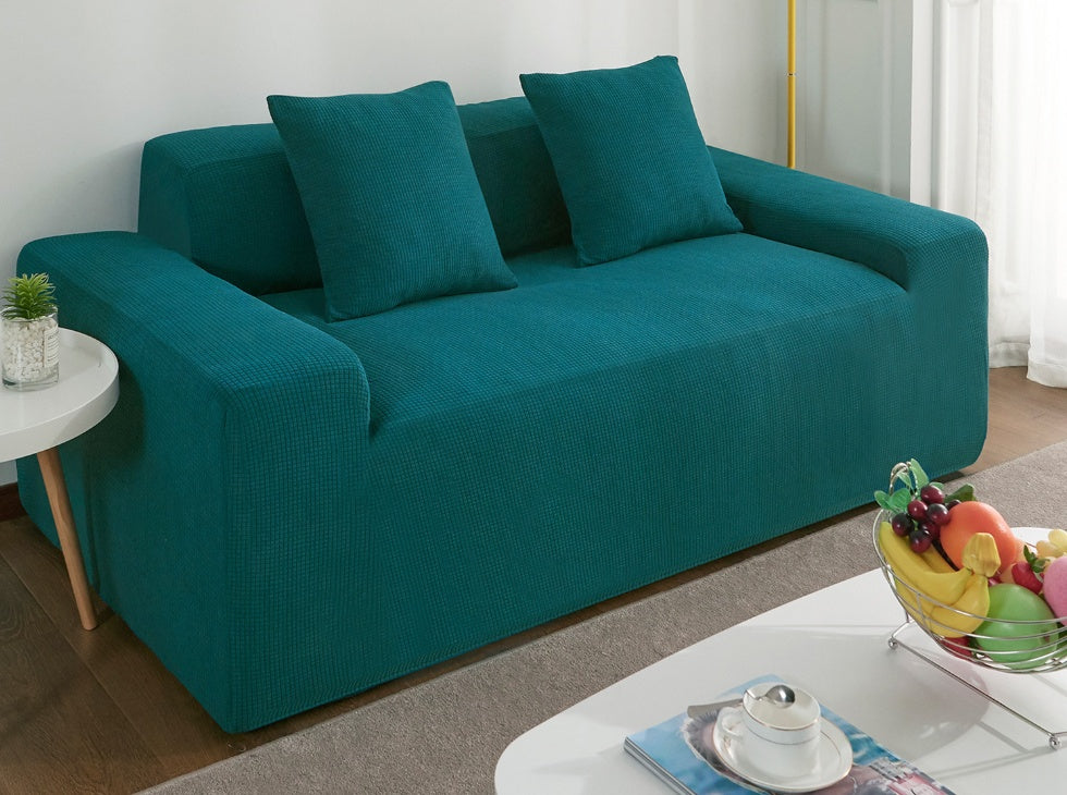 Waterproof Polar Fleece Solid Color Bomb Cover Sofa Slipcover