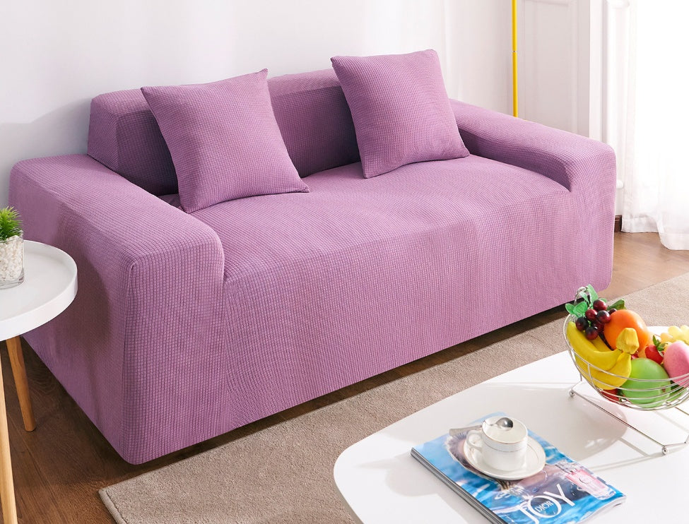 Waterproof Polar Fleece Solid Color Bomb Cover Sofa Slipcover