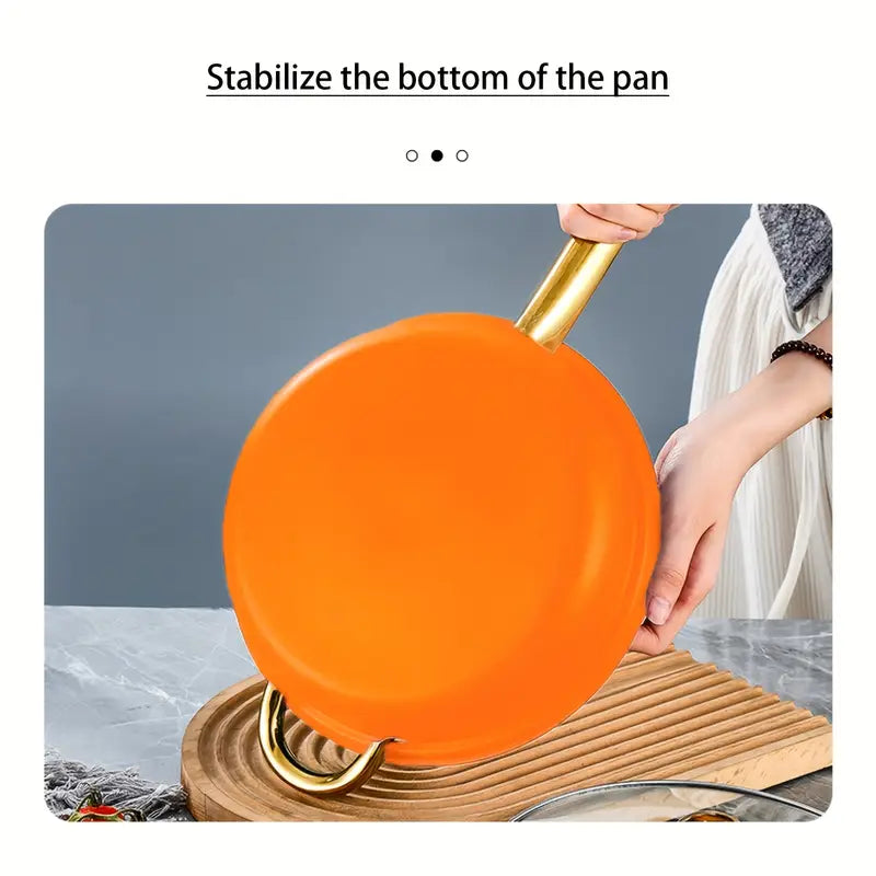 Stainless Steel 12pcs Orange Non-Stick Cookware Set
