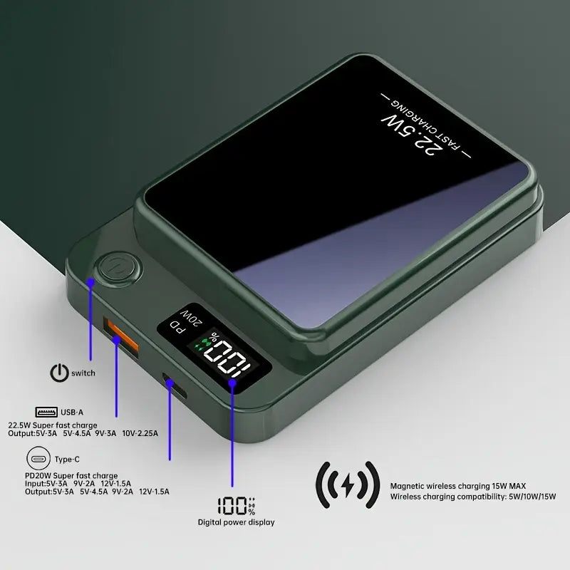 Magnetic Wireless Charging Power Bank