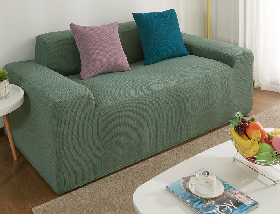 Waterproof Polar Fleece Solid Color Bomb Cover Sofa Slipcover