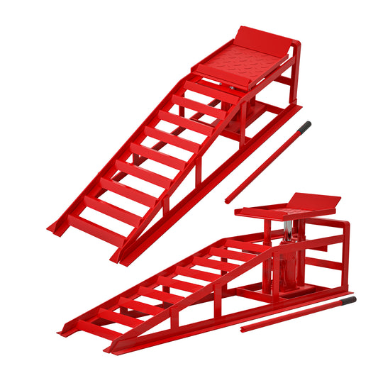 2 Pack Hydraulic Car Ramps 5T 11000lbs Low Profile