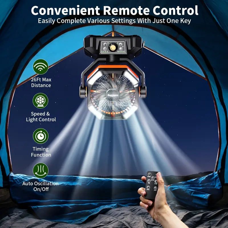 20000mAh Battery Powered Camping Fan
