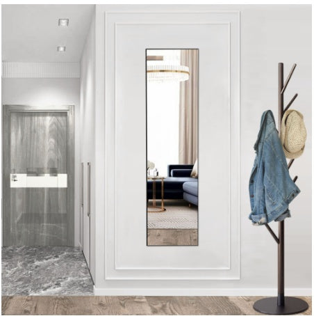Wall Mirror With Stand Aluminum Alloy Thin Frame