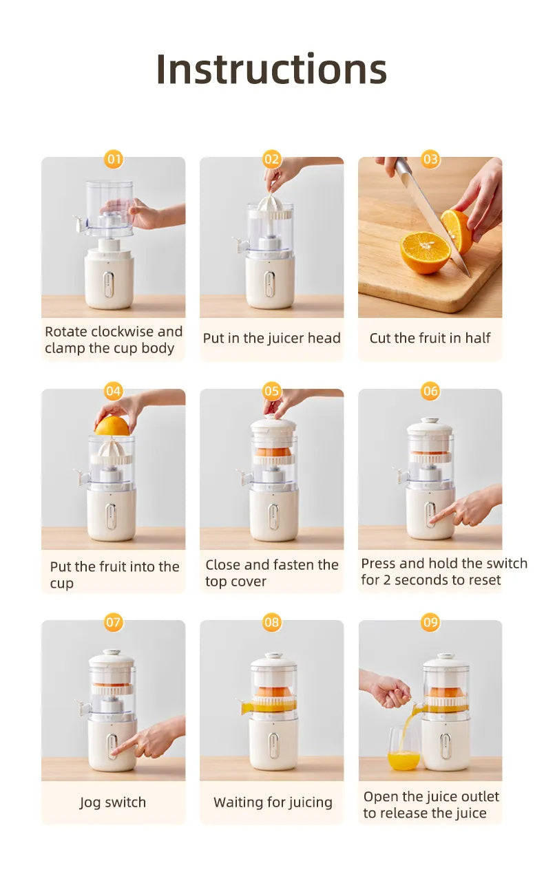 Blender USB Portable Mini Fruit Squeezer Pressure Juicer Kitchen