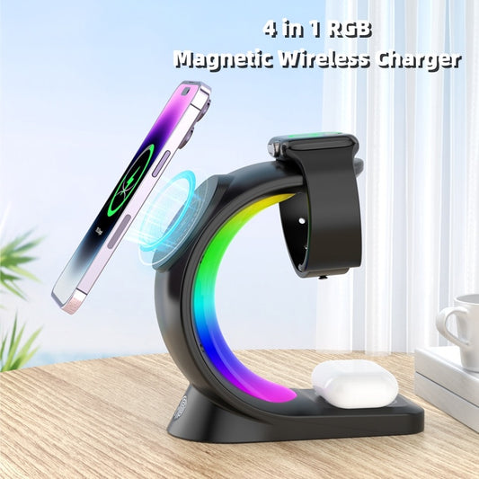 4 In 1 Magnetic Charging Station For Airpods Pro I-phone Watch