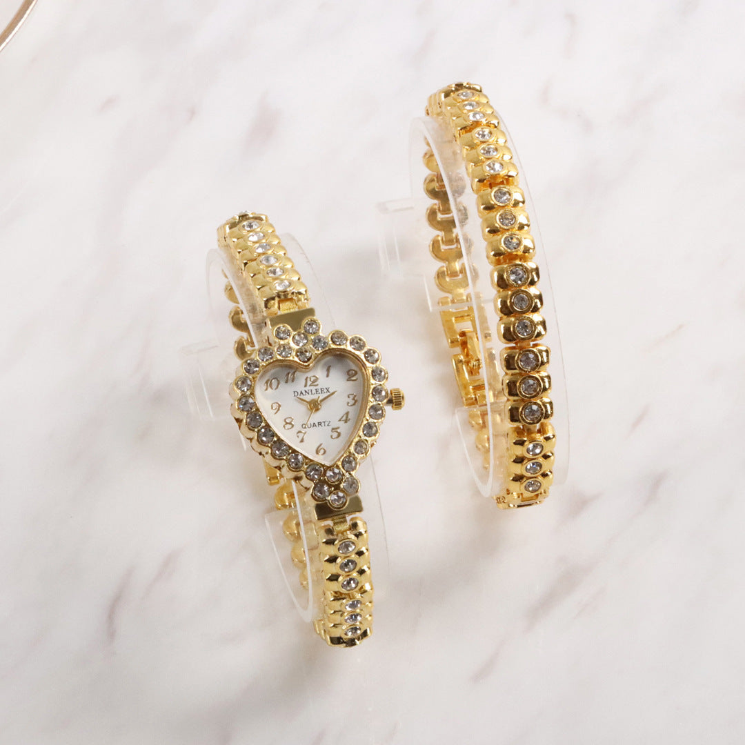 Watch Heart-shaped Rhinestone