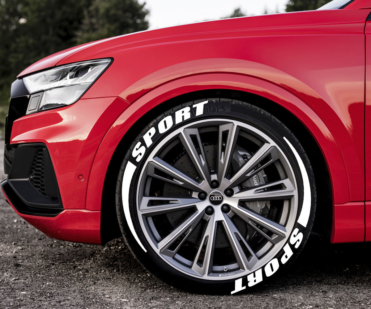 SPORTS Car Motorcycle Tire Letter Sticker